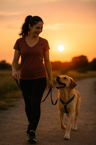 Mejores horas para pasear a tu perro en verano. Amanecer y atardecer.