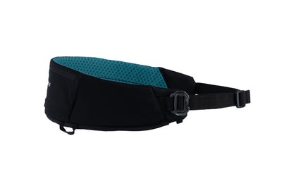 Cinturón canicross Rush belt Non-stop dogwear negro y turquesa