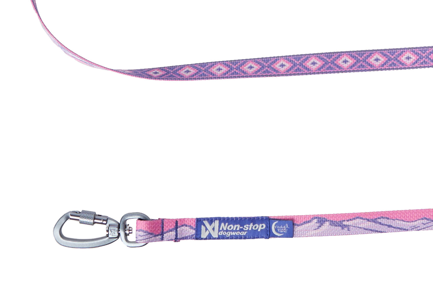 Trail quest leash Rachel Pohl rosa / morado mosquetón seguridad